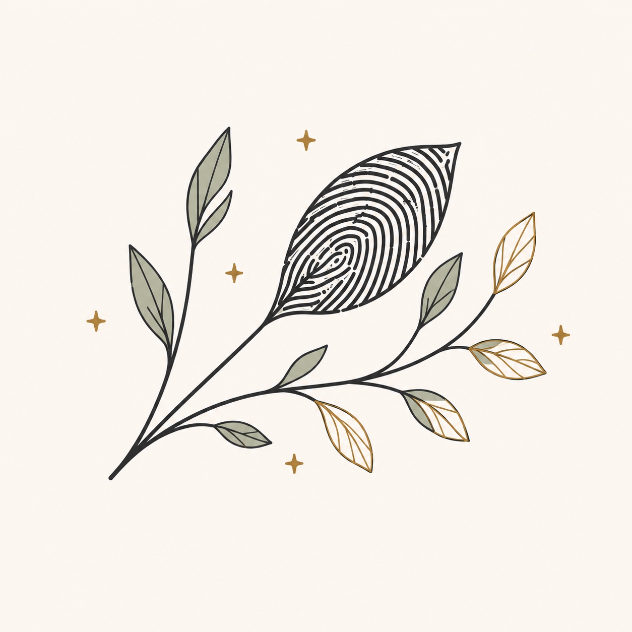 Fingerprint leaf branch